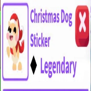 Christmas Dog Sticker