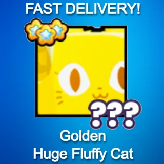 Golden Huge Fluffy Cat|PS99
