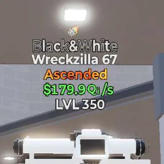 B&W Wreckzilla 1 Trait Lvl 350 Go Up For Brainrot