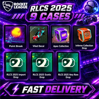 Rocket League Twitch Drops 【9 CASES】🟣 2 EXOTIC • 2 IMPORT • 2 LUX • 2 INFERNO • 1 APEX • DECAL • GOL �