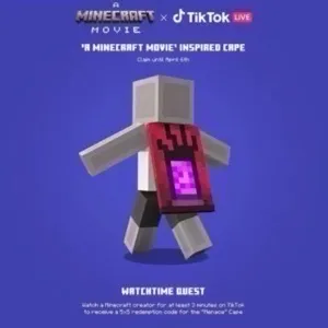 Minecraft Menace Cape - TikTok (Java & Bedrock Edition Activation Key)