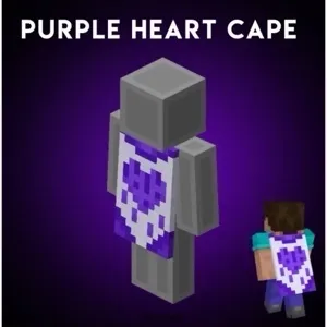 MINECRAFT PURPLE HEART CAPE