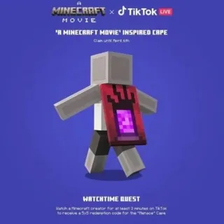 Minecraft Menace Cape - TikTok (Java & Bedrock Edition Activation Key)
