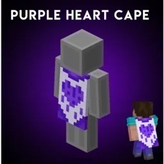 MINECRAFT PURPLE HEART CAPE