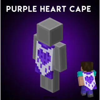 MINECRAFT PURPLE HEART CAPE