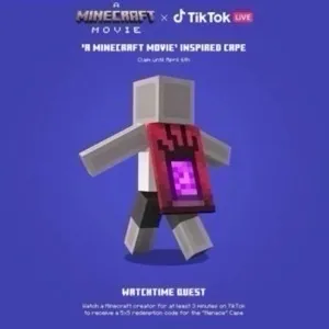 Minecraft Menace Cape - TikTok (Java & Bedrock Edition Activation Key)