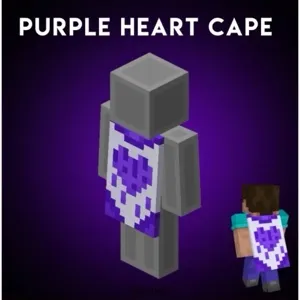 MINECRAFT PURPLE HEART CAPE
