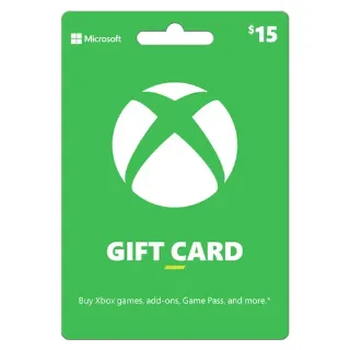 $15.00 USD Xbox Gift Card