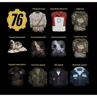 Fallout 76 10x Rare Apparel Bundle [PC]
