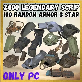 Fallout76 100x random 3 star armour (PC/Steam) 