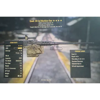 Bleeding .50 cal weapon
