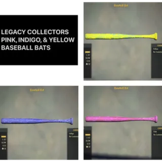 Full rare baseball bat set