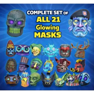 21x Glowing Masks full set VERY RARE