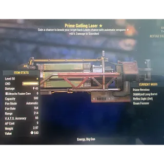 Concussive Gatling laser Legacy Rare