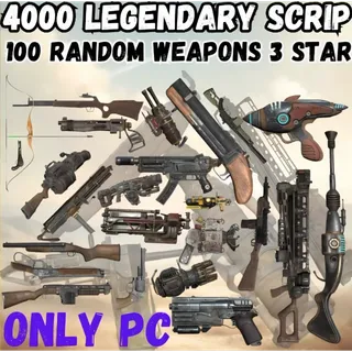 Fallout76 100x random 3 star weapons (PC/Steam) 