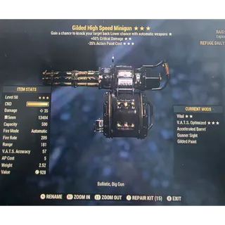Concussive mini gun very rare
