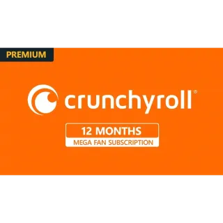 Crunchyroll Mega Fan Premium 12 Month