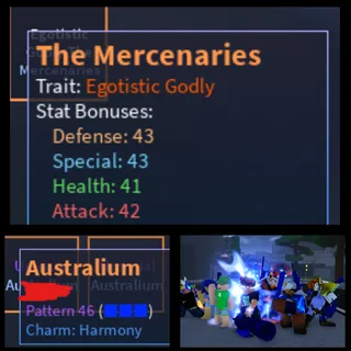 AUT | NEAR PERFECT HEX GODLY MERCS 169 STATS + AUSTRALIUM P46 