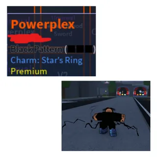AUT | PREM BLACK POWEPLEX STARS RING
