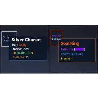 AUT | GODLY SILVER CHARIOT + PREM P54 SOUL KING ENDS RING