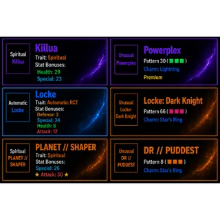 AUT | TRAITS + UNUSUALS BUNDLE READ DESCRIPTION