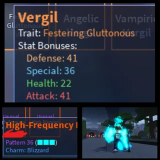 AUT | HEX GLUTTONOUS VERGIL 140 STATS + HFB P36 BLIZZARD