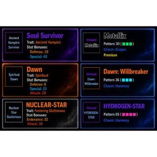 AUT | TRAITS + UNUSUALS BUNDLE READ DESCRIPTION