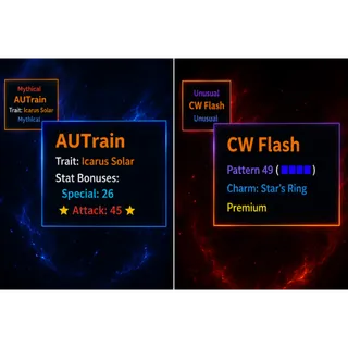AUT | HEX SOLAR ATRAIN + PREM P49 CW FLASH STARS RING