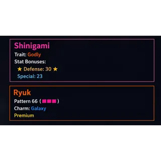 AUT | GODLY SHINIGAMI + PREM P66 GALAXY