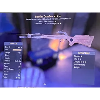 Bloodied vital lucky hit crossbow level 45 B5015