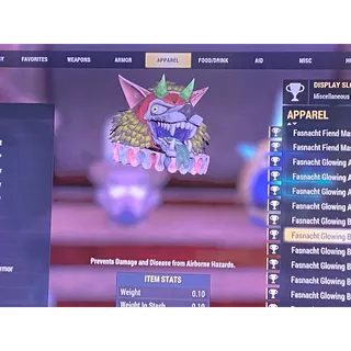 Fasnacht glowing blue devil mask xb