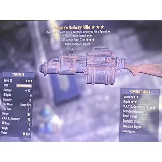 Vampire rapid vats railway rifle v2535 