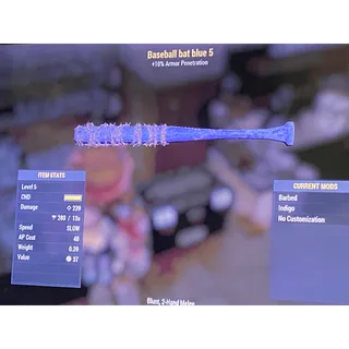 Indigo baseball bat level 5 xbox