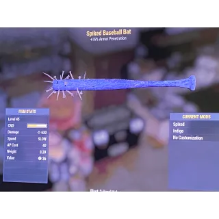 Indigo baseball bat level 45 xbox