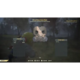 Forest scout armor mask xbox