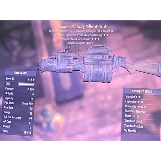 Vampire explosive durability railway rifle ve50 