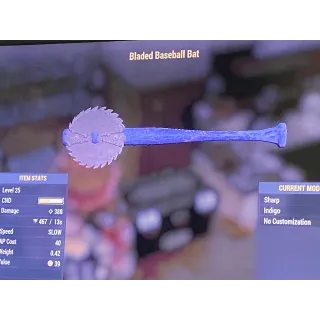 Indigo baseball bat level 25 xbox