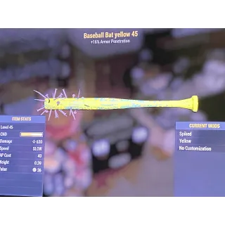 Yellow baseball bat level 25 xbox