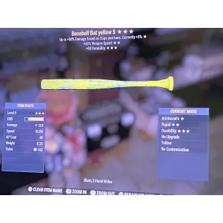 Yellow baseball bat level 5 xbox