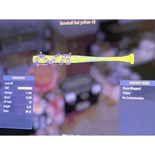 Yellow baseball bat level 45 xbox