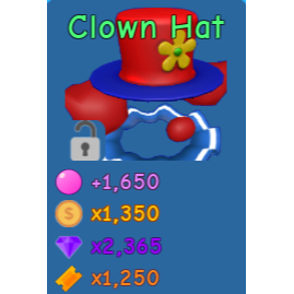 Pet Bgs Clown Hat In Game Items Gameflip - roblox clown hat id