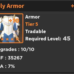 Gear World Zero Holy Armor In Game Items Gameflip - roblox world zero armor