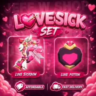 💖 Flee the Facility Love Sick Set | Bow & Love Potion | Fast Delivery