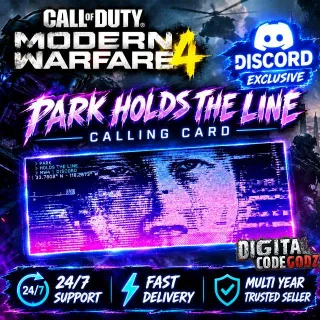 Modern Warfare 4 : MW4 x Discord - Park Holds The Line Calling Card Exclusive