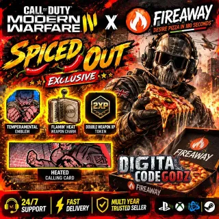 Modern Warfare 4 : MW4 x Fireway Pizza " Spiced Out " 4 Item Exclusive