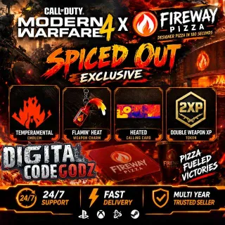 Modern Warfare 4 : MW4 x Fireway Pizza " Spiced Out " 4 Item Exclusive