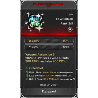 Patrick Collectable X