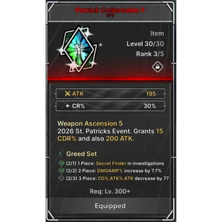 Patrick Collectable Y