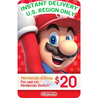 $20.00 Nintendo eShop