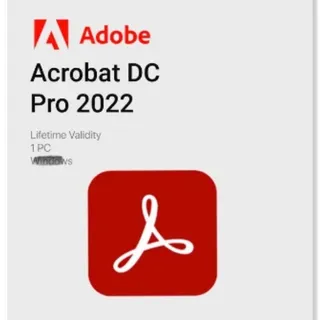Adobe Acrobat Pro DC 2022 — Lifetime License (PC) | Global